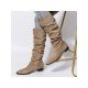  2022 Round Toe Suede Women's Mid Calf Boots