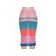 Color Blocking Vacation Midi Skirts For Women