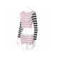 Striped Cropped Top And Mini Skirts Sets For Women