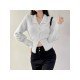 Fall White Solid Ladies Coats