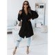 Women Black Long Sleeve Coats