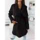 Women Black Long Sleeve Coats