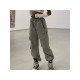 Fashionable Street Solid Loose Cargo Pants For Women