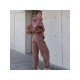  Pure Color Casual Women's Trouser Suit