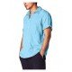  Spring Pure Color Cotton Men's Short Sleeve Shirt