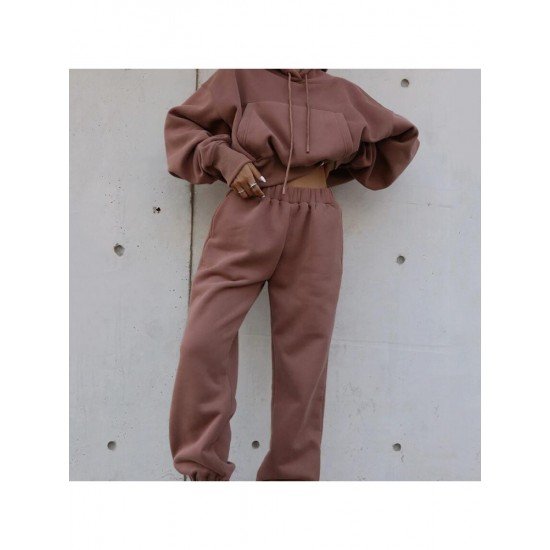  Pure Color Casual Women's Trouser Suit