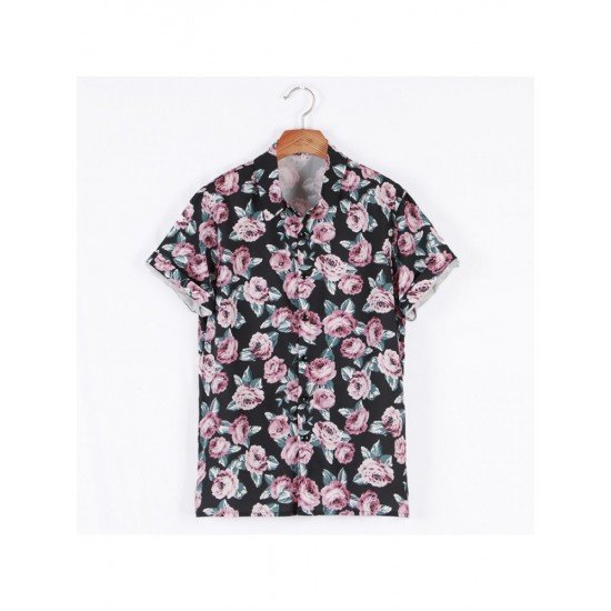 Casual Men Summer Floral Shirts 