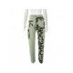 Camouflage Pencil Leg Green Jean Trousers