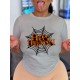 Spider Web Halloween Graphic Short Sleeve T Shirts