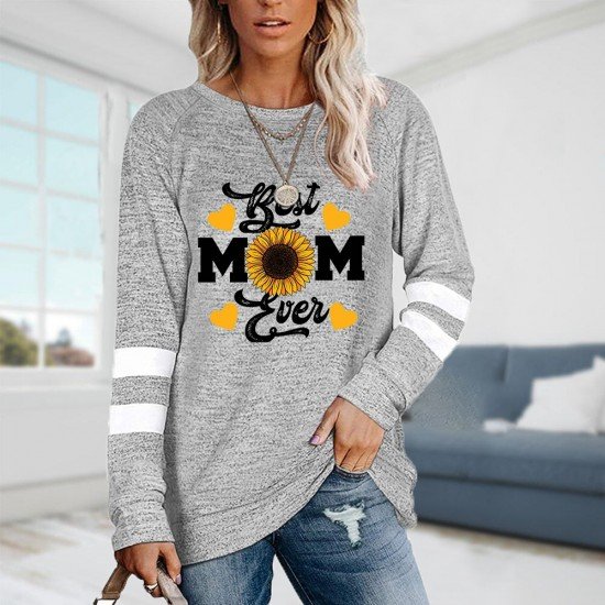 Sunflower Graphic Crew Neck Women Sweatshirts