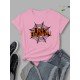 Spider Web Halloween Graphic Short Sleeve T Shirts