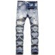  Fashion Letter Embroidered Men's Denim Jeans