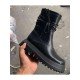 Stylish Black Platform Mid Calf Boots