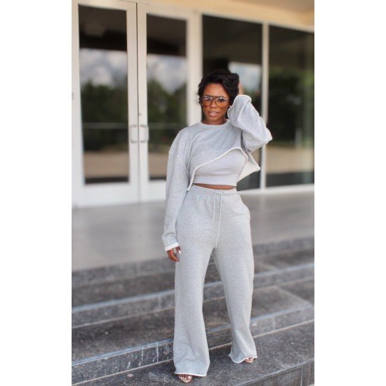  Casual Pure Color Women's Two-piece Suits