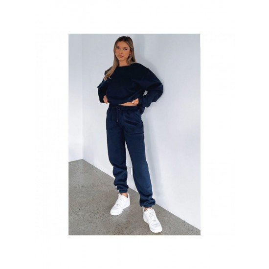 Solid Matching 2 Piece Jogger Sets For Women