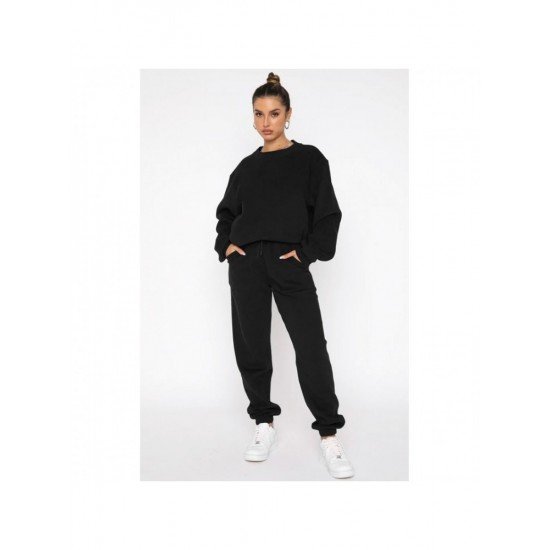 Solid Matching 2 Piece Jogger Sets For Women