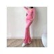 Ladies Solid Long Sleeve Maxi Dresses