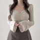 Sweetheart Neck Puff Sleeve Ladies Tops