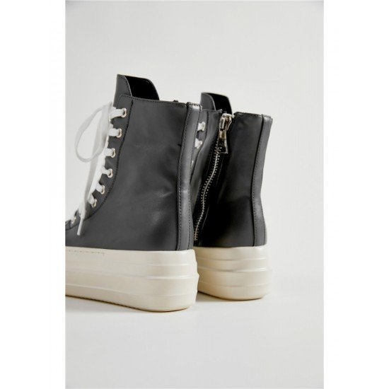 Zipper Platform Black Women Sneakers