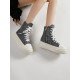 Zipper Platform Black Women Sneakers