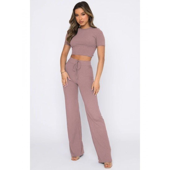 Simple Workout Matching 2 Piece Pant Sets Women