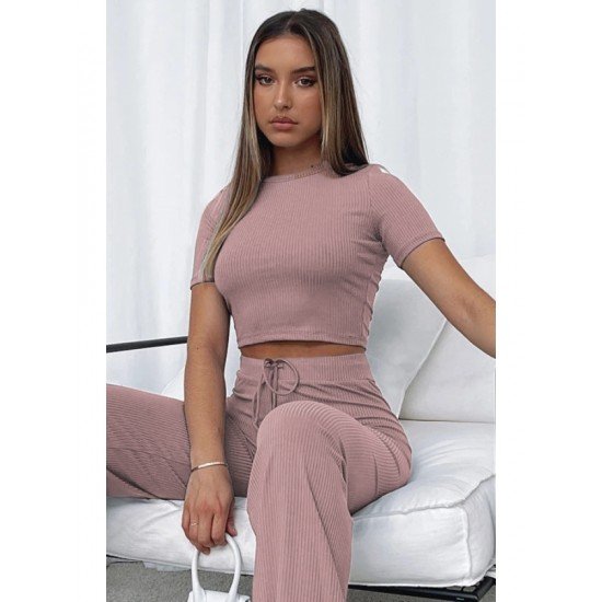 Simple Workout Matching 2 Piece Pant Sets Women