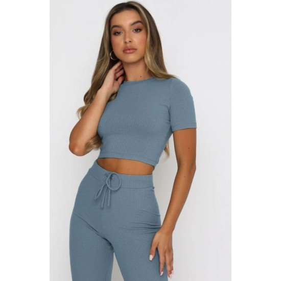 Simple Workout Matching 2 Piece Pant Sets Women