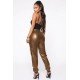  PU Fashion Zipper Casual Leather Pants