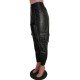  PU Fashion Zipper Casual Leather Pants