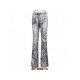 Designer Ladies Gray Straight Leg High Waist Jeans