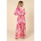  Summer Split Hem Printing Beach Long Dress