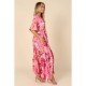  Summer Split Hem Printing Beach Long Dress