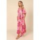  Summer Split Hem Printing Beach Long Dress