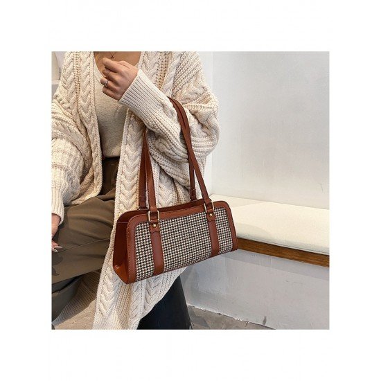  Fashion Houndstooth Shoulder Bag For Women