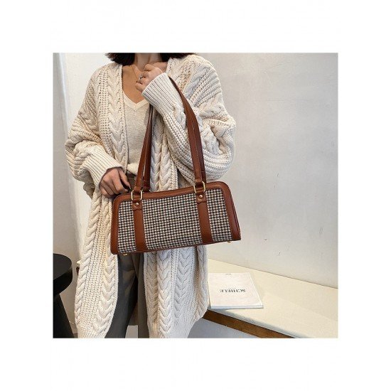  Fashion Houndstooth Shoulder Bag For Women