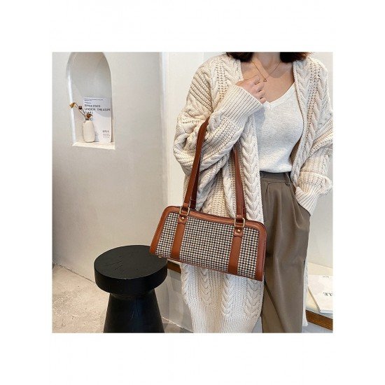  Fashion Houndstooth Shoulder Bag For Women