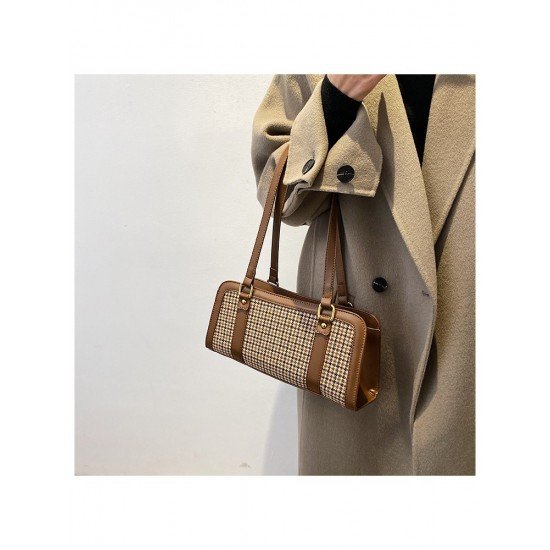  Fashion Houndstooth Shoulder Bag For Women