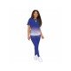  Gradient Color Casual Matching T Shirt And Pant Sets