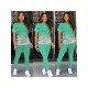  Gradient Color Casual Matching T Shirt And Pant Sets