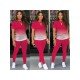  Gradient Color Casual Matching T Shirt And Pant Sets