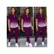  Gradient Color Casual Matching T Shirt And Pant Sets