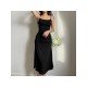  2022 Summer Black Backless Women's Sleeveless Dress