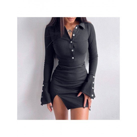 Sexy Summer Long Sleeve Mini Dress