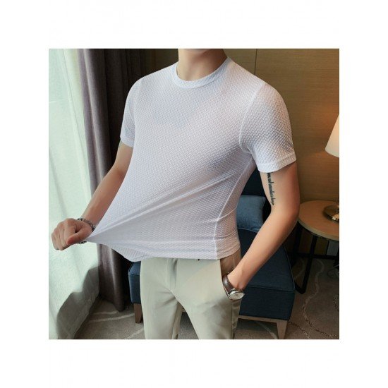  Pure Color Short Sleeve T-Shirt