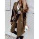  Pure Color Long Sleeve Mid-length Women's Coats