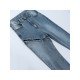 Designer Blue Patchwork Women Jean Pants