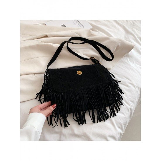 Y2K Style Retro Tassel Shoulder Tote Bags