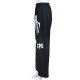 Elastic Waist Black Skeleton Women Pants