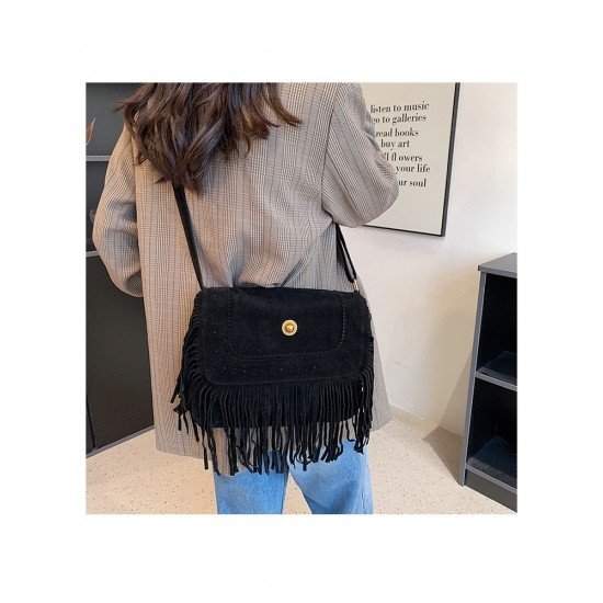 Y2K Style Retro Tassel Shoulder Tote Bags