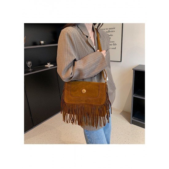 Y2K Style Retro Tassel Shoulder Tote Bags